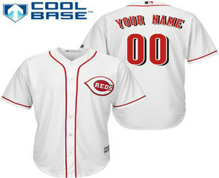 Men's Cincinnati Reds Home White Customized Jersey