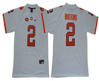 Men's Clemson Tigers #2 Sammy Watkins White 2019 Vapor Untouchable Stitched Nike NCAA Jersey