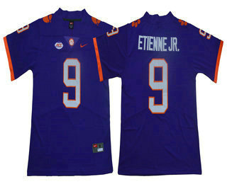 Men's Clemson Tigers #9 Travis Etienne Jr. Purple 2017 Vapor Untouchable Stitched Nike NCAA Jersey