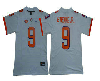 Men's Clemson Tigers #9 Travis Etienne Jr. White 2017 Vapor Untouchable Stitched Nike NCAA Jersey