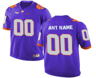 Men's Clemson Tigers Customized College Football Limited Jersey - Purple