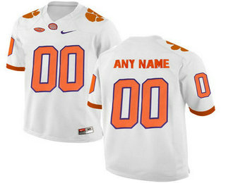 Men's Clemson Tigers Customized College Football Limited Jersey - White