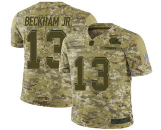 Men's Cleveland Browns #13 Odell Beckham Jr 2018 Camo Salute to Service Stitched NFL Nike Limited Jersey