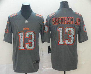 Men's Cleveland Browns #13 Odell Beckham Jr Gray Camo 2019 Vapor Untouchable Stitched NFL Nike Limited Jersey