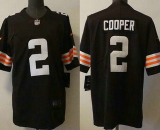 Men's Cleveland Browns #2 Amari Cooper Brown 2022 NEW Vapor Untouchable Stitched NFL Nike Limited Jersey