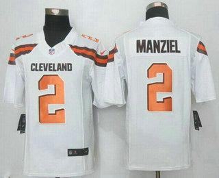 Men's Cleveland Browns #2 Johnny Manziel 2015 Nike White Limited Jersey