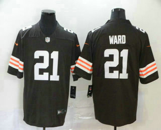 Men's Cleveland Browns #21 T.J. Ward Brown 2020 NEW Vapor Untouchable Stitched NFL Nike Limited Jersey