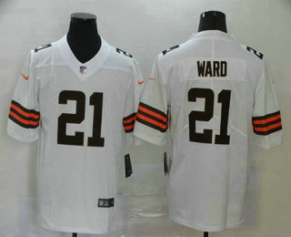 Men's Cleveland Browns #21 T.J. Ward White 2020 NEW Vapor Untouchable Stitched NFL Nike Limited Jersey