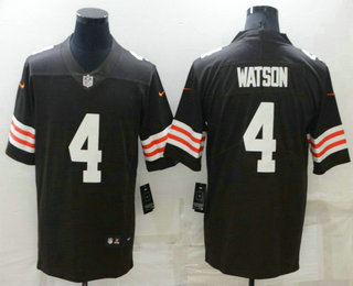 Men's Cleveland Browns #4 Deshaun Watson Brown 2022 NEW Vapor Untouchable Stitched NFL Nike Limited Jersey