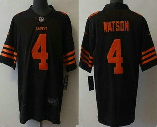 Men's Cleveland Browns #4 Deshaun Watson Brown 2022 Vapor Untouchable Stitched NFL Nike Limited Jersey