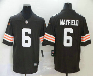 Men's Cleveland Browns #6 Baker Mayfield Brown 2020 NEW Vapor Untouchable Stitched NFL Nike Limited Jersey