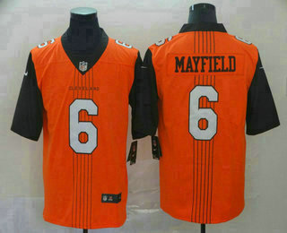 Men's Cleveland Browns #6 Baker Mayfield Browns 2019 City Edition Vapor Stitched NFL Nike Limited Jersey