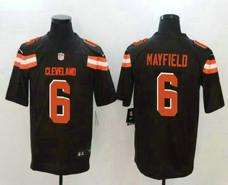 Men's Cleveland Browns #6 Baker Mayfield Browns Brown 2018 Vapor Untouchable Stitched NFL Nike Limited Jersey