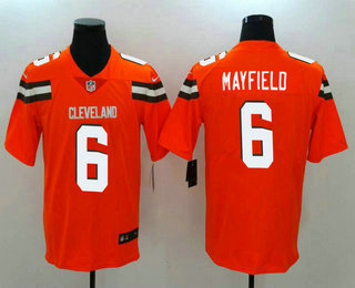 Men's Cleveland Browns #6 Baker Mayfield Browns Orange 2018 Vapor Untouchable Stitched NFL Nike Limited Jersey