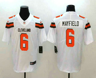 Men's Cleveland Browns #6 Baker Mayfield Browns White 2018 Vapor Untouchable Stitched NFL Nike Limited Jersey