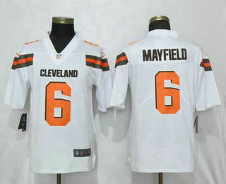 Men's Cleveland Browns #6 Baker Mayfield White 2017 Vapor Untouchable Stitched NFL Nike Limited Jersey