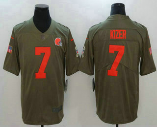 Men's Cleveland Browns #7 DeShone Kizer Olive 2017 Salute To Service Stitched NFL Nike Limited Jersey