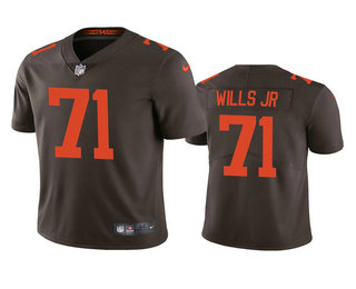 Men's Cleveland Browns #71 Jedrick Wills Brown 2020 NFL Draft Alternate Vapor Limited Jersey