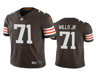 Men's Cleveland Browns #71 Jedrick Wills Brown 2020 NFL Draft Vapor Limited Jersey