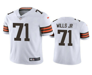 Men's Cleveland Browns #71 Jedrick Wills White 2020 NFL Draft Vapor Limited Jersey