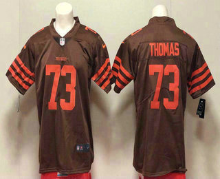 Men's Cleveland Browns #73 Joe Thomas Brown 2016 Color Rush Stitched NFL Nike Limited Jersey