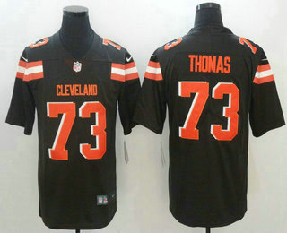 Men's Cleveland Browns #73 Joe Thomas Brown 2017 Vapor Untouchable Stitched NFL Nike Limited Jersey