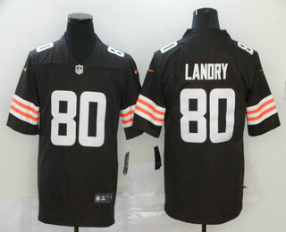 Men's Cleveland Browns #80 Jarvis Landry Brown 2020 NEW Vapor Untouchable Stitched NFL Nike Limited Jersey