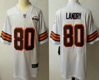 Men's Cleveland Browns #80 Jarvis Landry Limited White Alternate Vapor Jersey