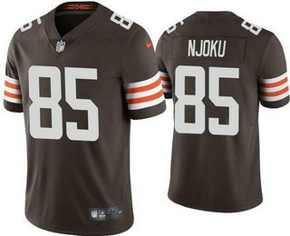 Men's Cleveland Browns #85 David Njoku Limited Brown Vapor Jersey