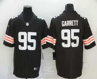 Men's Cleveland Browns #95 Myles Garrett Brown 2020 NEW Vapor Untouchable Stitched NFL Nike Limited Jersey