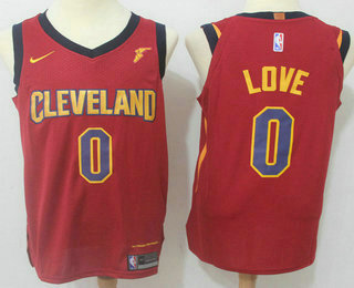 Men's Cleveland Cavaliers #0 Kevin Love Red 2017-2018 Nike Swingman Goodyear Stitched NBA Jersey