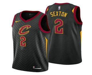 Men's Cleveland Cavaliers #2 Collin Sexton Black 2017-2018 Nike Swingman Stitched NBA Jersey