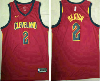 Men's Cleveland Cavaliers #2 Collin Sexton Red 2017-2018 Nike Swingman Stitched NBA Jersey