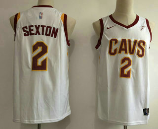 Men's Cleveland Cavaliers #2 Collin Sexton White 2017-2018 Nike Swingman Goodyear Stitched NBA Jersey