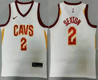 Men's Cleveland Cavaliers #2 Collin Sexton White 2020 Nike Swingman Stitched NBA Jersey