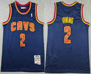 Men's Cleveland Cavaliers #2 Kyrie Irving Navy 2011 Throwback Swingman Jersey