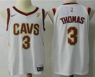 Men's Cleveland Cavaliers #3 Isaiah Thomas White 2017-2018 Nike Authentic Goodyear Stitched NBA Jersey