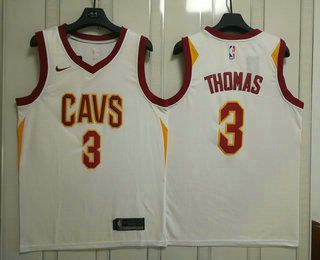 Men's Cleveland Cavaliers #3 Isaiah Thomas White 2017-2018 Nike Swingman Stitched NBA Jersey