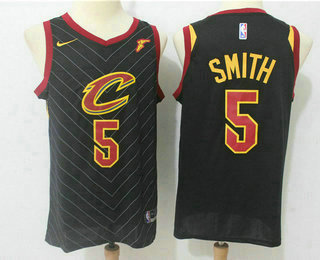 Men's Cleveland Cavaliers #5 J.R. Smith Black 2017-2018 Nike Swingman Goodyear Stitched NBA Jersey