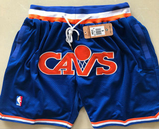 Men's Cleveland Cavaliers 1988-89 White Just Don Shorts Swingman Shorts