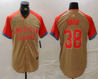 Men's Cleveland Guardians #38 Steven Kwan Cream 2024 All Star Limited Stitched Jersey