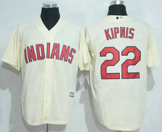 Men's Cleveland Indians #22 Jason Kipnis Cream Stitched MLB Majestic Cool Base Jersey