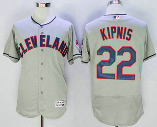 Men's Cleveland Indians #22 Jason Kipnis Grey Flexbase 2016 MLB Player Jersey