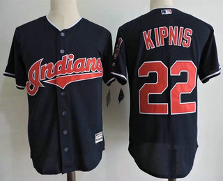 Men's Cleveland Indians #22 Jason Kipnis Navy Blue Stitched MLB Majestic Cool Base Jersey