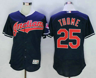 Men's Cleveland Indians #25 Jim Thome Navy Blue 2016 Flexbase Majestic Baseball Jersey