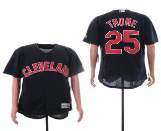 Men's Cleveland Indians #25 Jim Thome Navy Blue Stitched MLB Flex Base Jersey