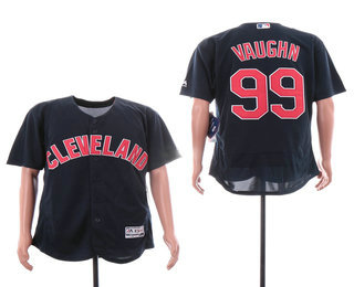 Men's Cleveland Indians #99 Rick Vaughn Navy Blue Stitched MLB Flex Base Jersey