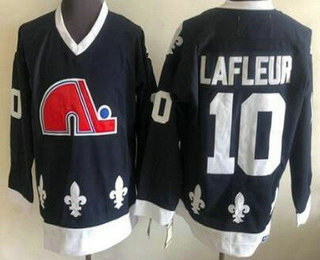 Men's Colorado Avalanche #10 Guy Lafleur Navy Throwback Jersey