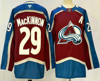 Men's Colorado Avalanche #29 Nathan MacKinnon Red 2024 Stitched Jersey