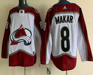 Men's Colorado Avalanche #8 Cale Makar White Stitched Jersey